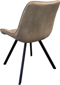 Étkezőszék, szürkésbarna Taupe Velvet szövet/fekete, SAMIRA