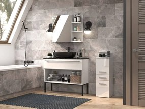 Nel V DDS fürdőszoba szekrény, fényes fehér