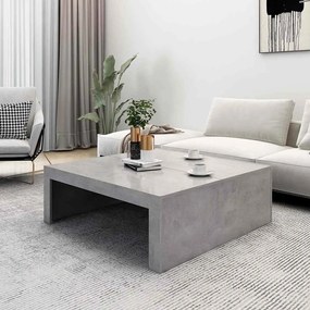 Betonszürke szerelt fa dohányzóasztal 100 x 100 x 35 cm