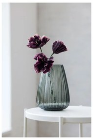 Kusintha szürke üveg váza, magasság 22 cm - Bitz