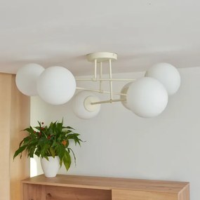 MOON felületre szerelhető csillár 6xE27/15W/230V krémszínű