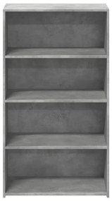 betonszürke szerelt fa magasszekrény 70 x 41 x 124 cm