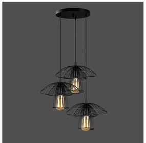 Root fekete függőlámpa, magasság 117 cm - Squid Lighting