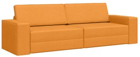 Faliszófa Ágy 2-az-1 Sötét Sárga 245x150x60.5 cm Szövet
