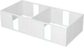 PawHut Kiskutya Szülőbox, Kiskutya Játékkerítés, Kiskutya Kennel Csúszásmentes Padló Védővel, Ajtóval, Fa Szülőbox Kutyák Számára, Játékkerítés Közepe