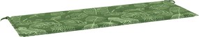 vidaXL levélmintás oxford szövet kerti padpárna 150x50x4 cm