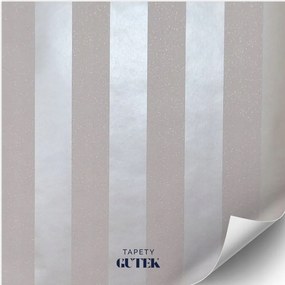 Fali tapéta, Csíkos, csillogó ezüst csillámok, 96438