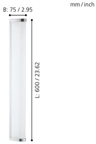 Eglo 94713 - LED Fürdőszobai lámpa GITA 2 1xLED/16W/230V