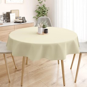 Goldea loneta dekoratív asztalterítő - krémszínű - kör alakú Ø 100 cm