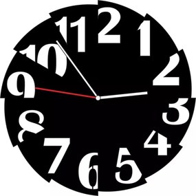 Nagy Fém Falióra 60cm Fekete Alumínium 2mm