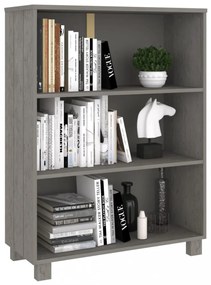 HAMAR világosszürke tömör fenyőfa könyvszekrény 85x35x112 cm