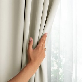 Krémszínű sötétítő függöny 140x245 cm Eyelets – Restilo