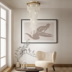 Maytoni DIA522-CL-12-G - Mennyezeti lámpa CASCADE 12xE14/60W/230V