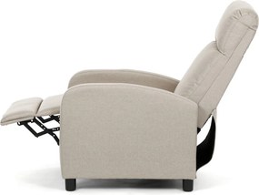 Polohovací křeslo, béžová, látka, TV-W3397 CRM2