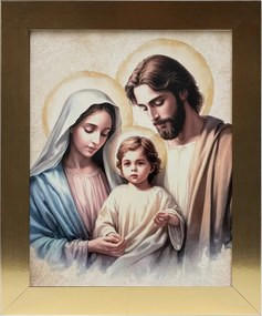Vászonkép 30x25 Szent Család Arany Keret