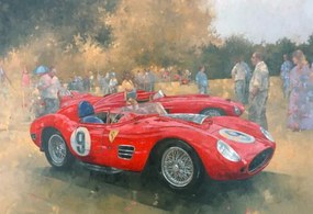 Miller, Peter - Festmény reprodukció Ferrari, day out at Meadow Brook, (40 x 26.7 cm)
