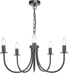 Dar Lighting klasszikus csillár becca matt fekete darbec0522