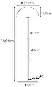 Lucide 45796/01/35 - Állólámpa SIEMON 1xE27/40W/230V kék