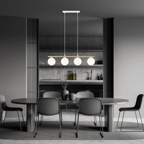 Emibig modern függeszték allora fehér arany emi1255/4
