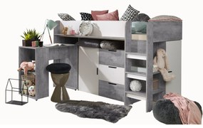 Kombinált gyerekágy 90 cm Kesa 1 (eton + matt fehér). 1085822