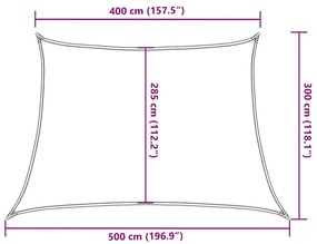 narancssárga trapéz alakú HDPE napvitorla 160 g/m² 4/5x3 m