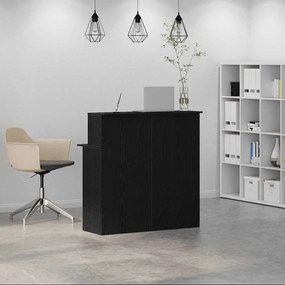 recepciós pult fekete 100x50x103,5 cm szerelt fa