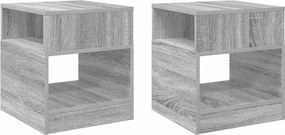 vidaXL Végasztal 2 pcs Szürke Sonoma 40,5 x 40 x 45 cm Faanyag