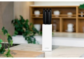 Caro 5 db-os késkészlet fehér tartóban - Vialli Design