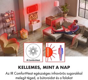 Klarstein Midnight Sun, mennyezeti infravörös hősugárzó, 130,5 x 70,5 cm, 800 W, fehér