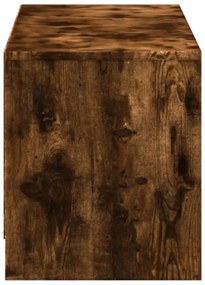 füstös tölgy színű szerelt fa LED-es TV-szekrény 140x34x40 cm