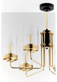 Jupiter 2089 - RAMIREZ rúddal szerelt csillár 6xE27/15W/230V arany/fekete