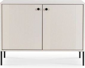 Kétajtós komód 104 cm kasmír színben bordázott fronttal – SOFT