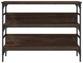 barna tölgyszínű szerelt fa tálalóasztal 100 x 32 x 75 cm