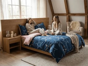 Mikroflanel ágyneműhuzat STARMISS sötétkék Ágyneműhuzat mérete: 70 x 90 cm | 140 x 200 cm