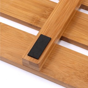 Csúszásgátló szőnyeg a fürdőszobába, természetes lakkozott bambusz, KLERA