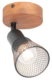 Ipari reflektor fekete fával - Kristina