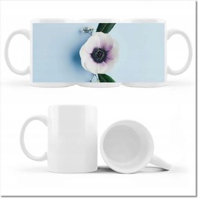 Nyomott mintás bögre Magányos virág