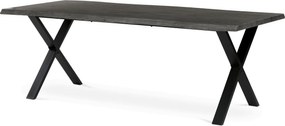 Étkezőasztal 210x100 cm MDF szürke tölgy