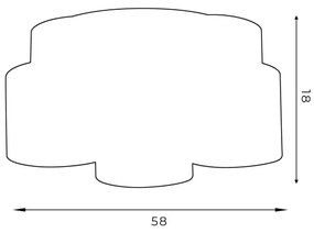 Felületre szerelhető csillár ARDEN 5xE27/60W/230V lila/arany
