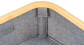 G21 tárolódoboz 30 x 15 x 15 cm, bambuszfedéllel, szürke