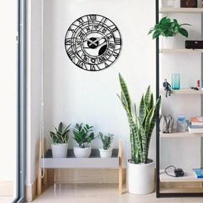 Enzoclock fém falióra, 48×48 cm – S025
