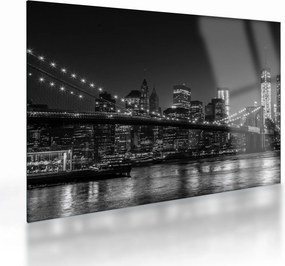 A New York-i Brooklyn-híd képe (üvegen) (70x50 cm)