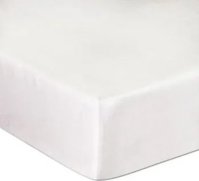Szatén lepedő 200x220 gumis fehér 603
