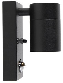 Kültéri fali lámpa fekete mozgásérzékelővel IP44 - Solo