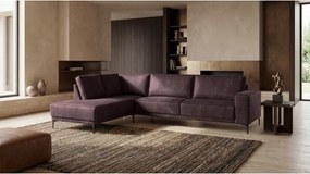 Barna bőrutánzat sarokkanapé (bal oldali) Copenhagen – Scandic