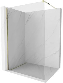 Mexen Kioto zuhanyparaván WALK-IN 8mm, 130x200 cm, átlátszó üveg / arany profil, 800-130-101-50-00