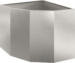 vidaXL Sarok Virágtartó Ezüst 60 x 60 x 50 cm Rozsdamentes acél