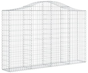 íves horganyzott vas gabion kosár 200x30x120/140 cm