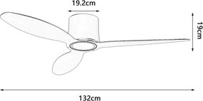 ZEVENTI - LED mennyezeti ventilátor VENTORA LED/24W/230V Wi-Fi Tuya fekete + távirányító