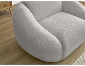 Világosszürke buklé fotel Tina – Bobochic Paris